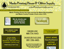 Tablet Screenshot of marksprintinghouse.com